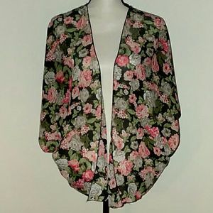 Women's Sheer Floral Cardigan